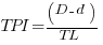 TPI=(D-d)/TL TPI=(D-d)/TL
